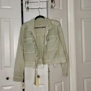 NWT Blank NYC Cropped Jacket in Light Mint Green